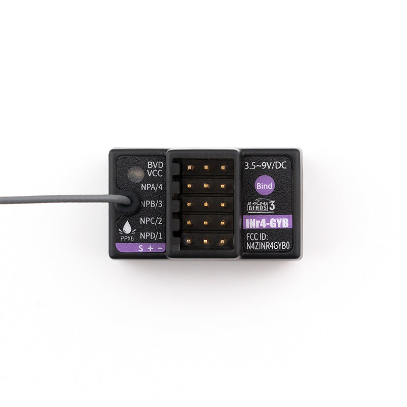 FlySky INr4-GYB AFHDS 3 4-Channel RC Receiver with Built-in Gyro