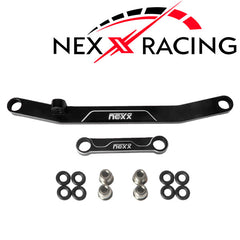 NexxRacing CNC Aluminium Steering Link Set for 1/24 RC Crawler Axial AX24 - BLACK - HeliDirect