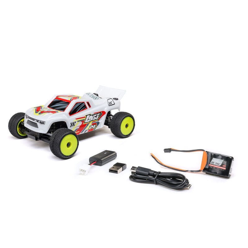 Losi 1/28 Micro-T 2S 2WD RTR Stadium Truck (Battery & Charger Included) - White