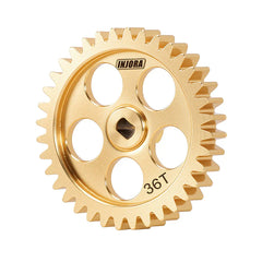 INJORA Brass Transmission Main Gear with Plastic Motor Pinion for 1/24 Losi Micro-B - 11T/36T Gears (As Stock)