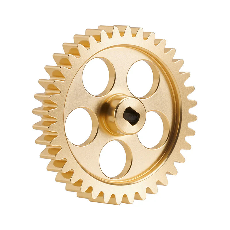 INJORA Brass Transmission Main Gear with Plastic Motor Pinion for 1/24 Losi Micro-B - 11T/36T Gears (As Stock)