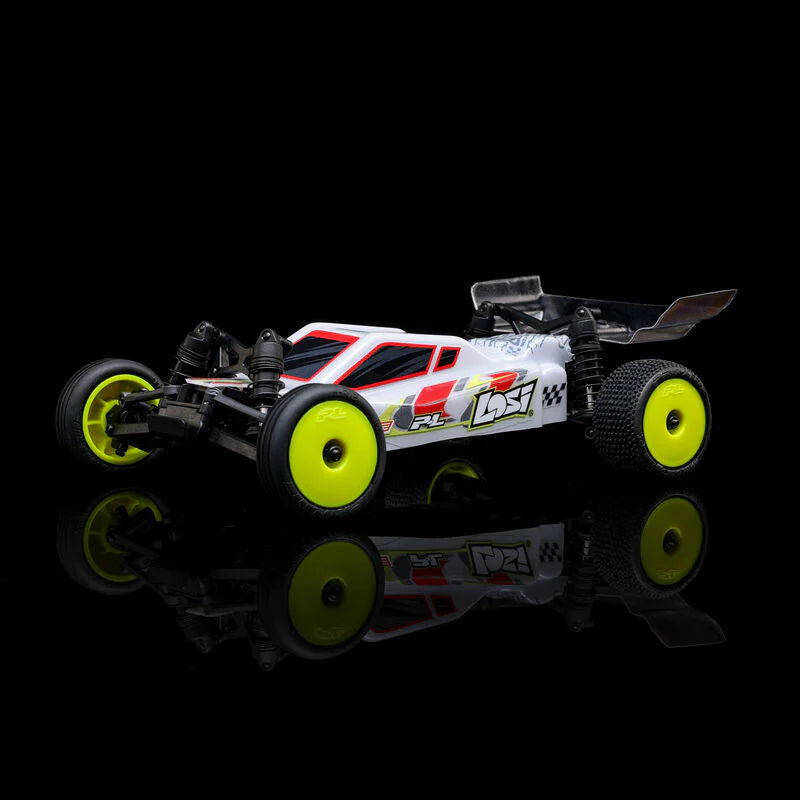 Losi 1/24 Micro-B 2WD Buggy RTR (White) With TORQ Coreless Titanium Gear 7g Micro Servo, aluminum servo horn, Servo Mount & PULSE 500mah 2S 7.4V 60C LiPo Battery - Big Savings $19.52 Off