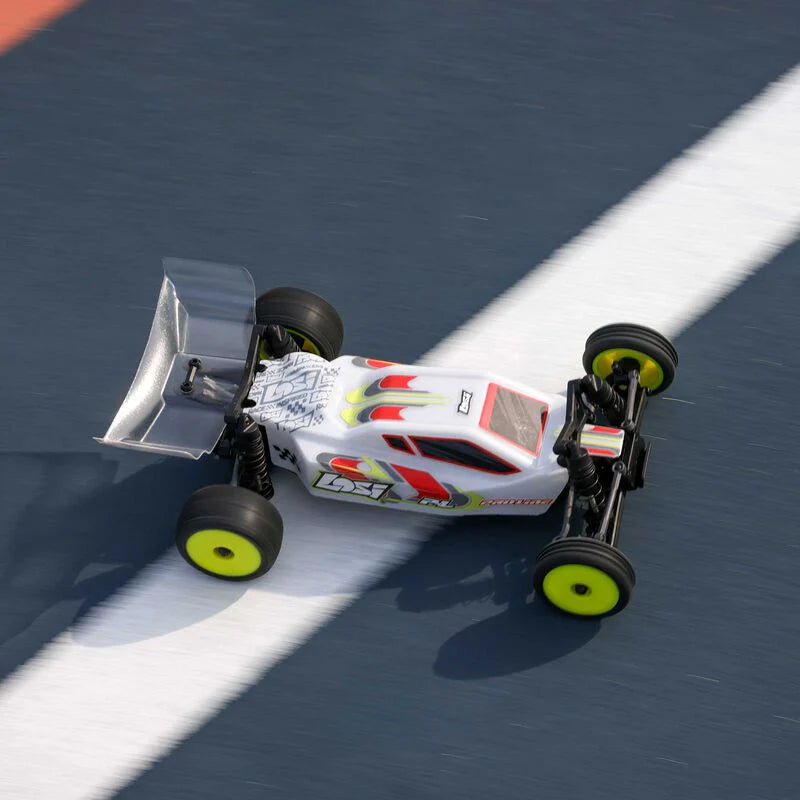 Losi 1/24 Micro-B 2WD Buggy RTR (White) With Nexx Racing Adjustable Turnbuckle, Front & Rear Suspension Arms - Big Savings $19.99 Off