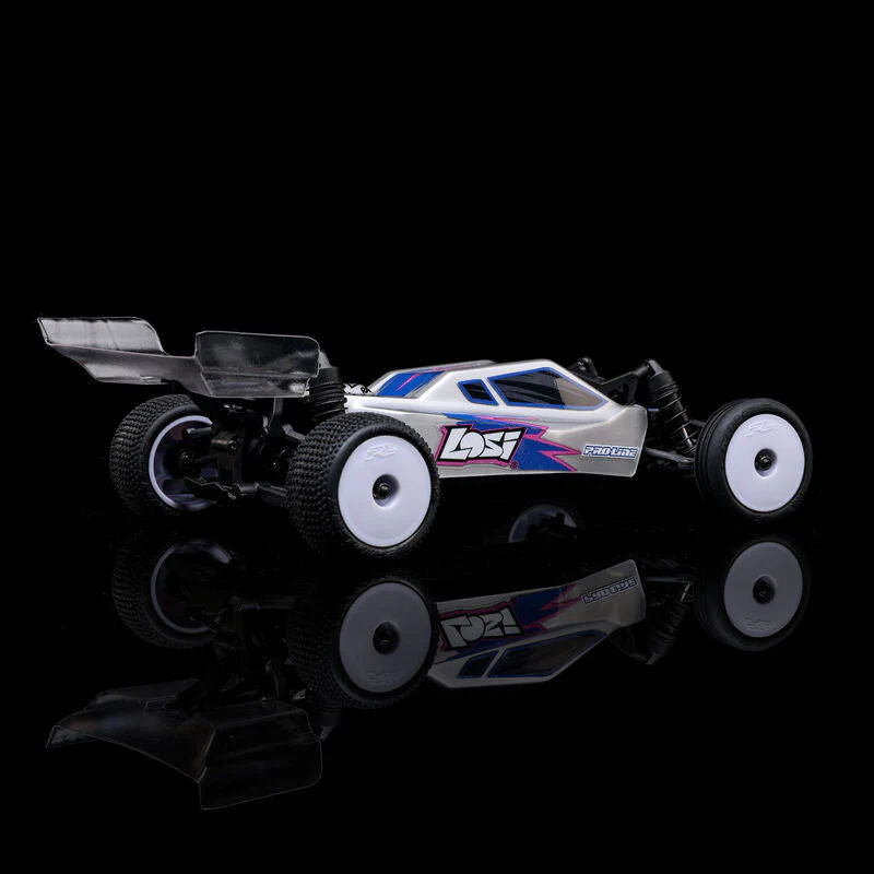 Losi 1/24 Micro-B 2WD Buggy RTR (Silver) With TORQ Coreless Titanium Gear 7g Micro Servo, aluminum servo horn & Servo Mount - Big Savings $18.64 Off