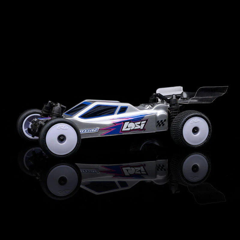 Losi 1/24 Micro-B 2WD Buggy RTR (Silver) With Nexx Racing Adjustable Turnbuckle Set, Caster Blocks, Spindles Micro-B & Rear Hub - Big Savings $22.53 Off
