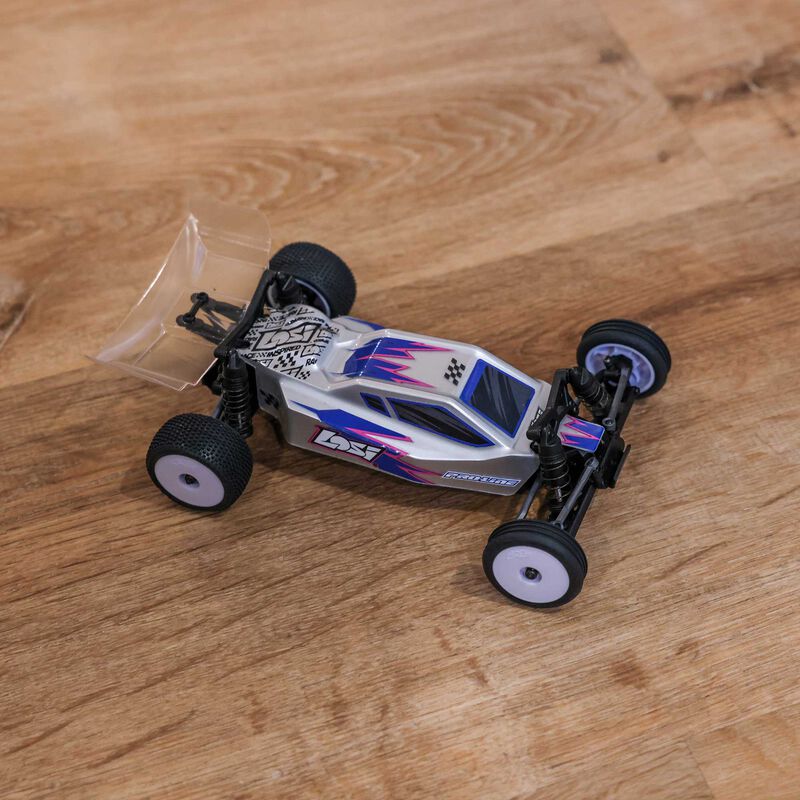Losi 1/24 Micro-B 2WD Buggy RTR (Silver) With Nexx Racing Adjustable Turnbuckle Set & Oil Shock (4pcs) - Big Savings $18.29 Off