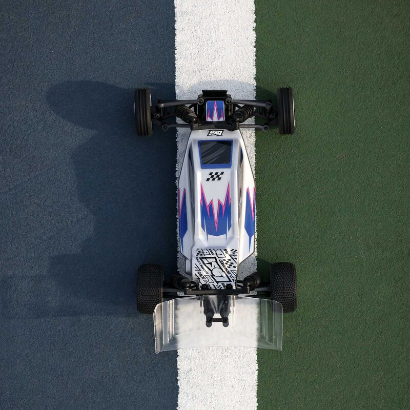 Losi 1/24 Micro-B 2WD Buggy RTR (Silver) With Nexx Racing Adjustable Turnbuckle Set, Front &Rear Suspension Arms - Big Savings $19.56 Off