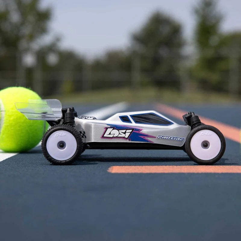 Losi 1/24 Micro-B 2WD Buggy RTR (Silver) With Nexx Racing Adjustable Turnbuckle Set & Oil Shock (4pcs) - Big Savings $18.29 Off