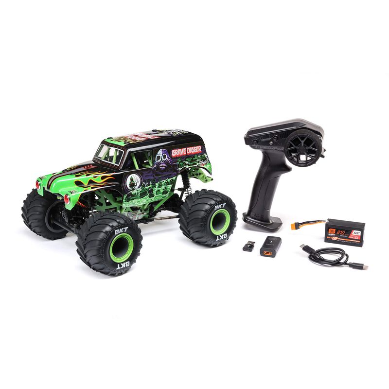Losi 1/18 Mini LMT 4X4 Brushed Monster Truck RTR Son-Uva Digger - GREEN - HeliDirect
