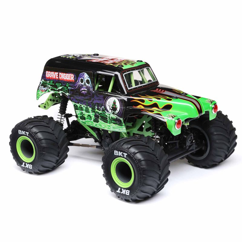 Losi 1/18 Mini LMT 4X4 Brushed Monster Truck RTR Son-Uva Digger - GREEN - HeliDirect