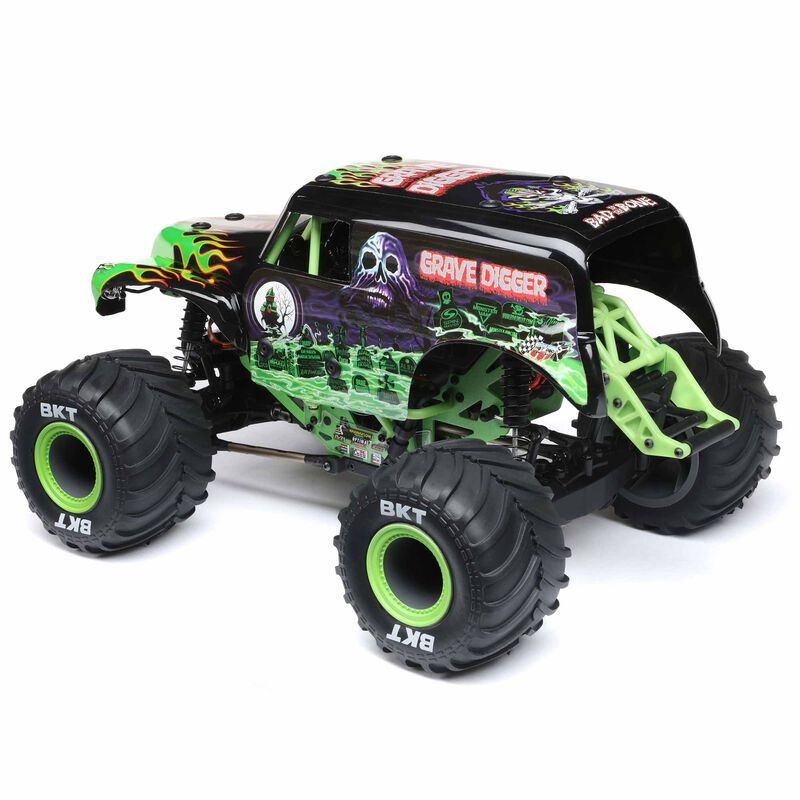 Losi 1/18 Mini LMT 4X4 Brushed Monster Truck RTR Son-Uva Digger - GREEN - HeliDirect
