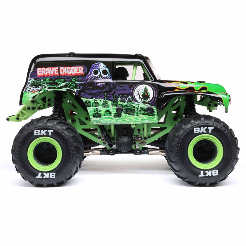 Losi 1/18 Mini LMT 4X4 Brushed Monster Truck RTR Son-Uva Digger - GREEN - HeliDirect