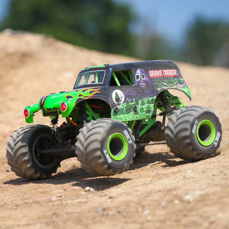 Losi 1/18 Mini LMT 4X4 Brushed Monster Truck RTR Son-Uva Digger - GREEN - HeliDirect