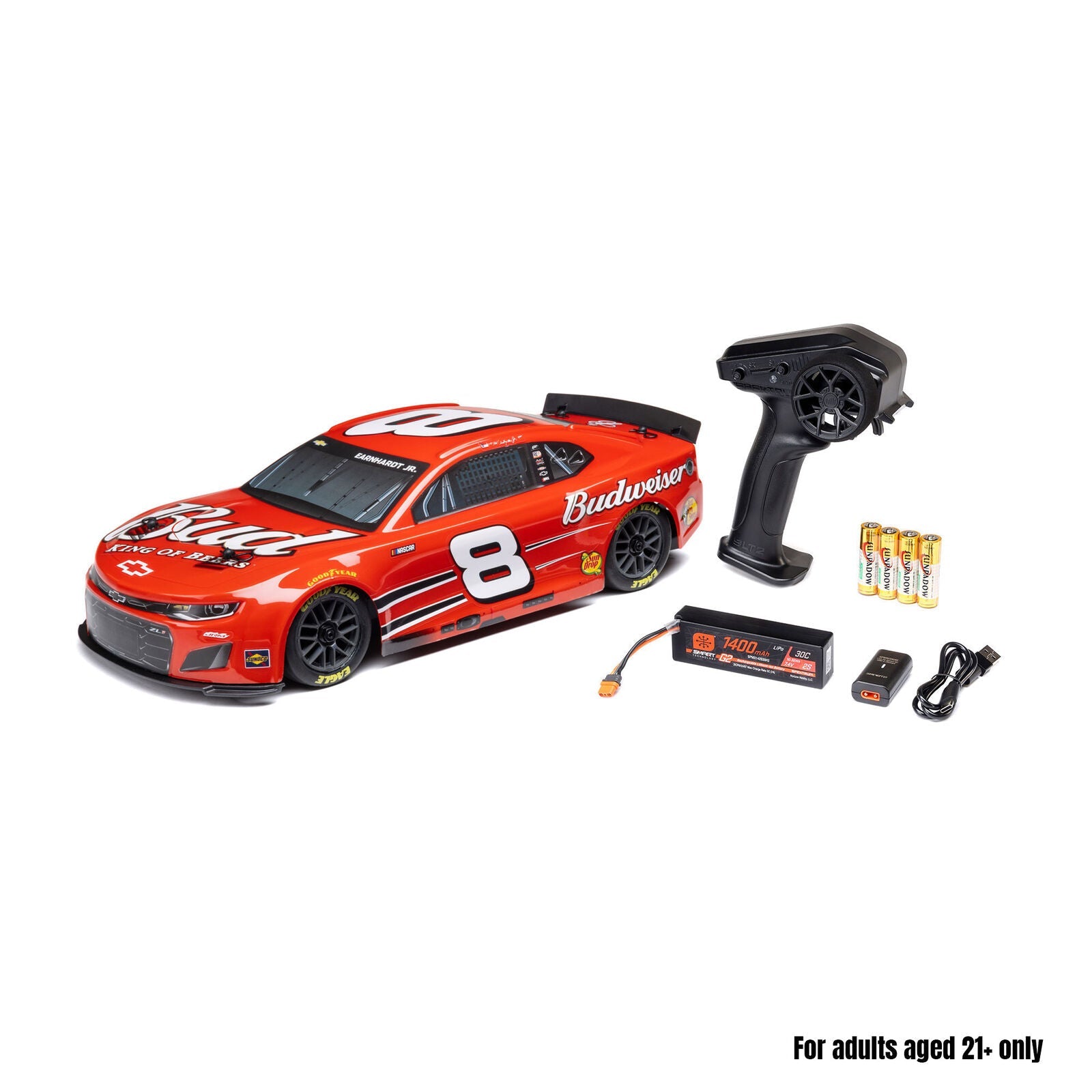 Losi 1/12 NASCAR Dale Earnhardt Jr. No. 8 Budweiser (Battery & Charger Included)