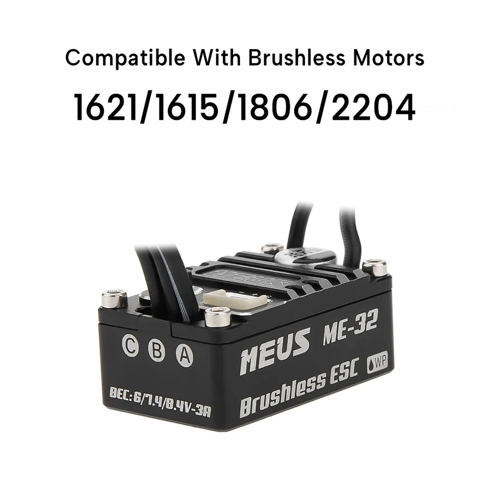 MEUS Racing ME32 Brushless ESC for 1/24 SCX24 1/18 TRX4M REDCAT ASCENT-18