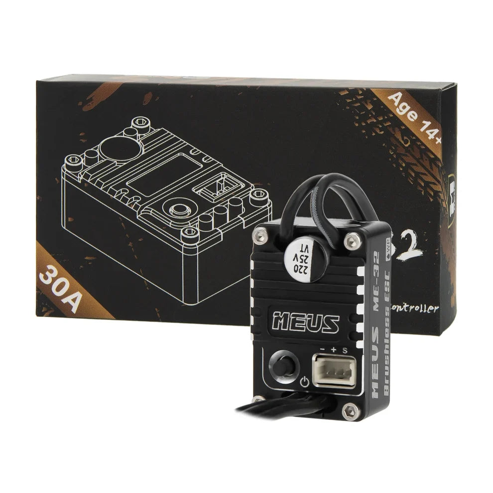 MEUS Racing ME32 Brushless ESC for 1/24 SCX24 1/18 TRX4M REDCAT ASCENT-18