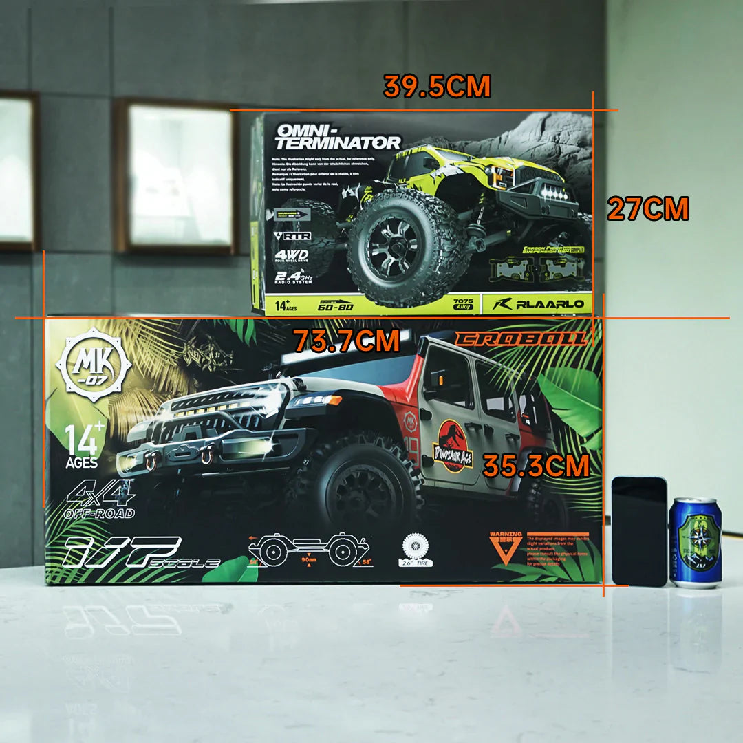 Rlaarlo 1/7 Scale 4WD Brushed RC Crawler MK-07 Hand-Painted