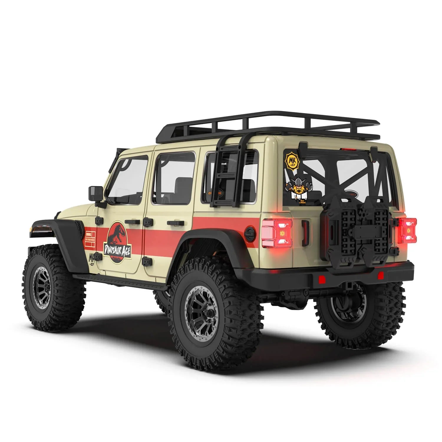 Rlaarlo 1/7 Scale 4WD Brushless RTR RC Crawler MK-07 Hand-Painted Dinosaur Themed Design