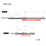 MEUS Racing Metal SCX24 Cuttable Drive Shaft for Axial SCX24