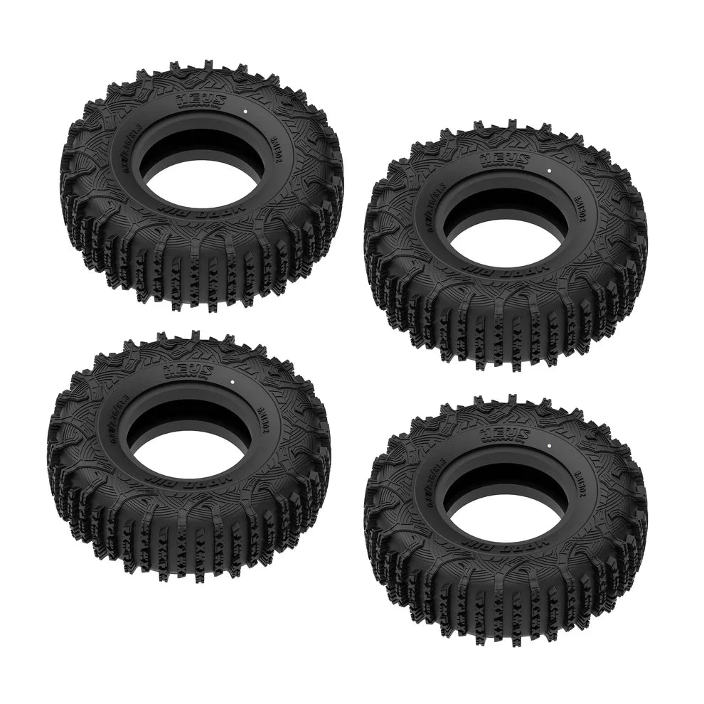 MEUS Racing 1.3" Tires MS6 Super Soft & Sticky Rubber Tires for 1/18 TRX4M 1/24 SCX24 FCX24 AX24 - Mpro Pin M1302