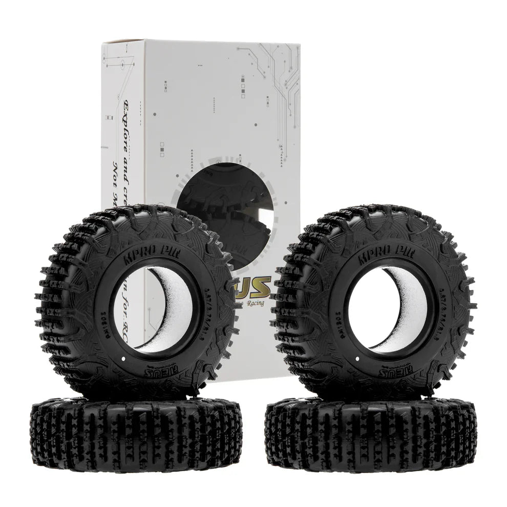 MEUS Racing 1.3" Tires MS6 Super Soft & Sticky Rubber Tires for 1/18 TRX4M 1/24 SCX24 FCX24 AX24 - Mpro Pin M1302