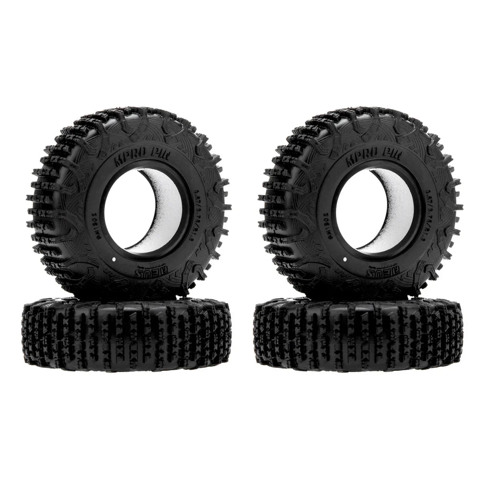 MEUS Racing 1.3" Tires MS6 Super Soft & Sticky Rubber Tires for 1/18 TRX4M 1/24 SCX24 FCX24 AX24 - Mpro Pin M1302