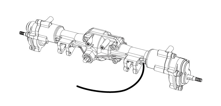 MJX HYPER GO Rear Axle Assembly For H8E & H8H