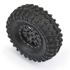 Pro-Line 1/24 Hyrax Front/Rear 1.0" Tires Mounted 7mm Black Impulse (4): SCX24 - HeliDirect