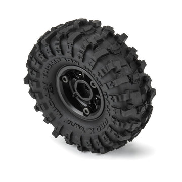 Pro-Line 1/24 Mickey Thompson Baja Pro X F/R 1.0" MTD 7mm Black Holcomb (4) - HeliDirect