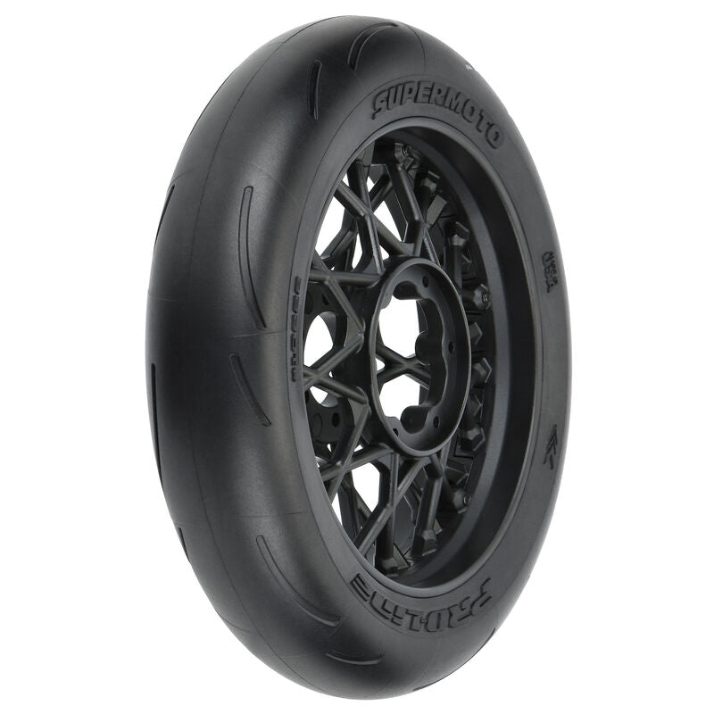 Pro-Line 1/4 Supermoto S3 Motorcycle Front Tire MTD Black (1) for Promoto-MX/SM