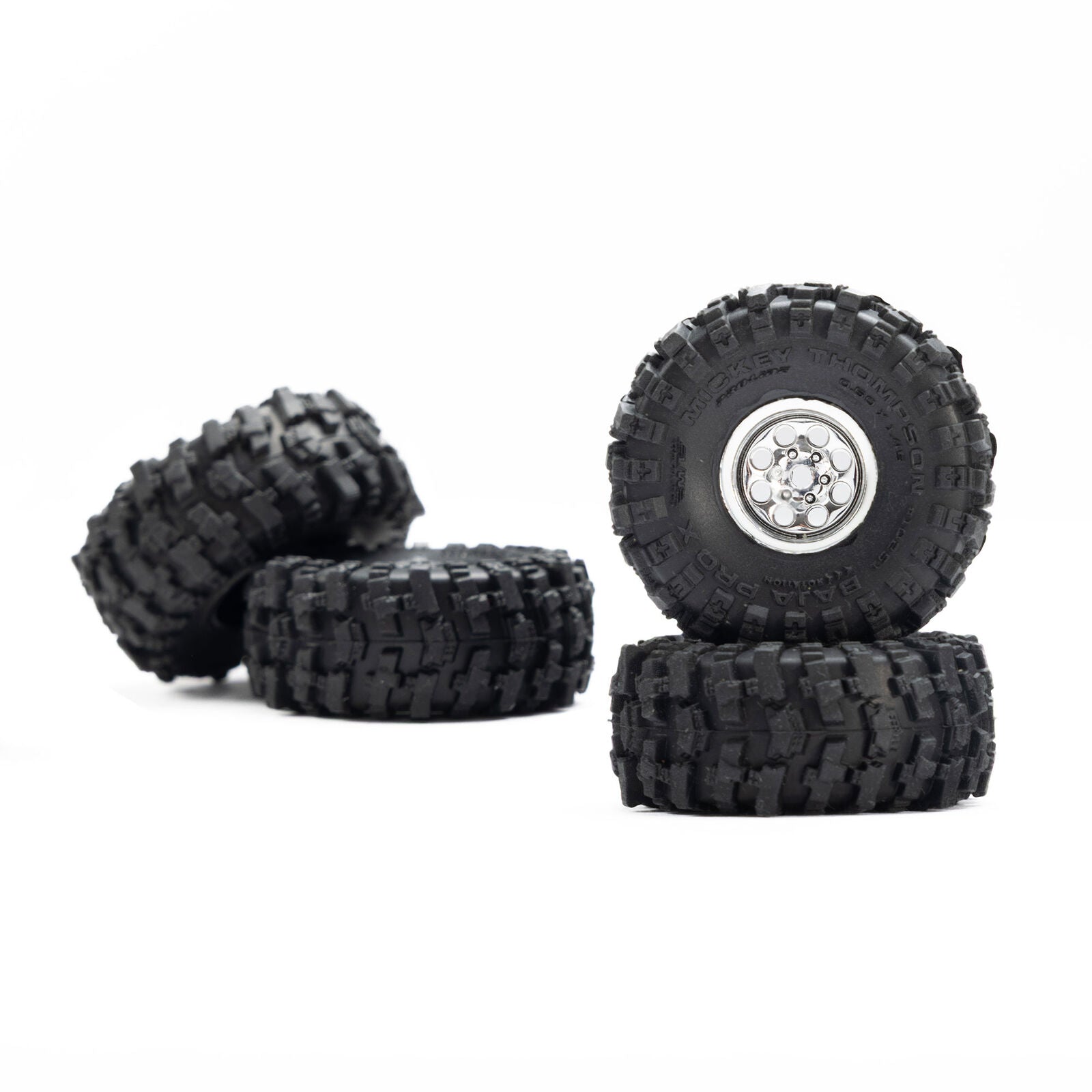 Pro-Line 1/30 Baja Pro X Front/Rear Mounted Chrome Beast Tires (4) For Axial SCX30