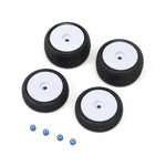 Pro-Line 1/24 Electron 2.0 Buggy F/R Tires Mounted 7mm White (4): Micro-B