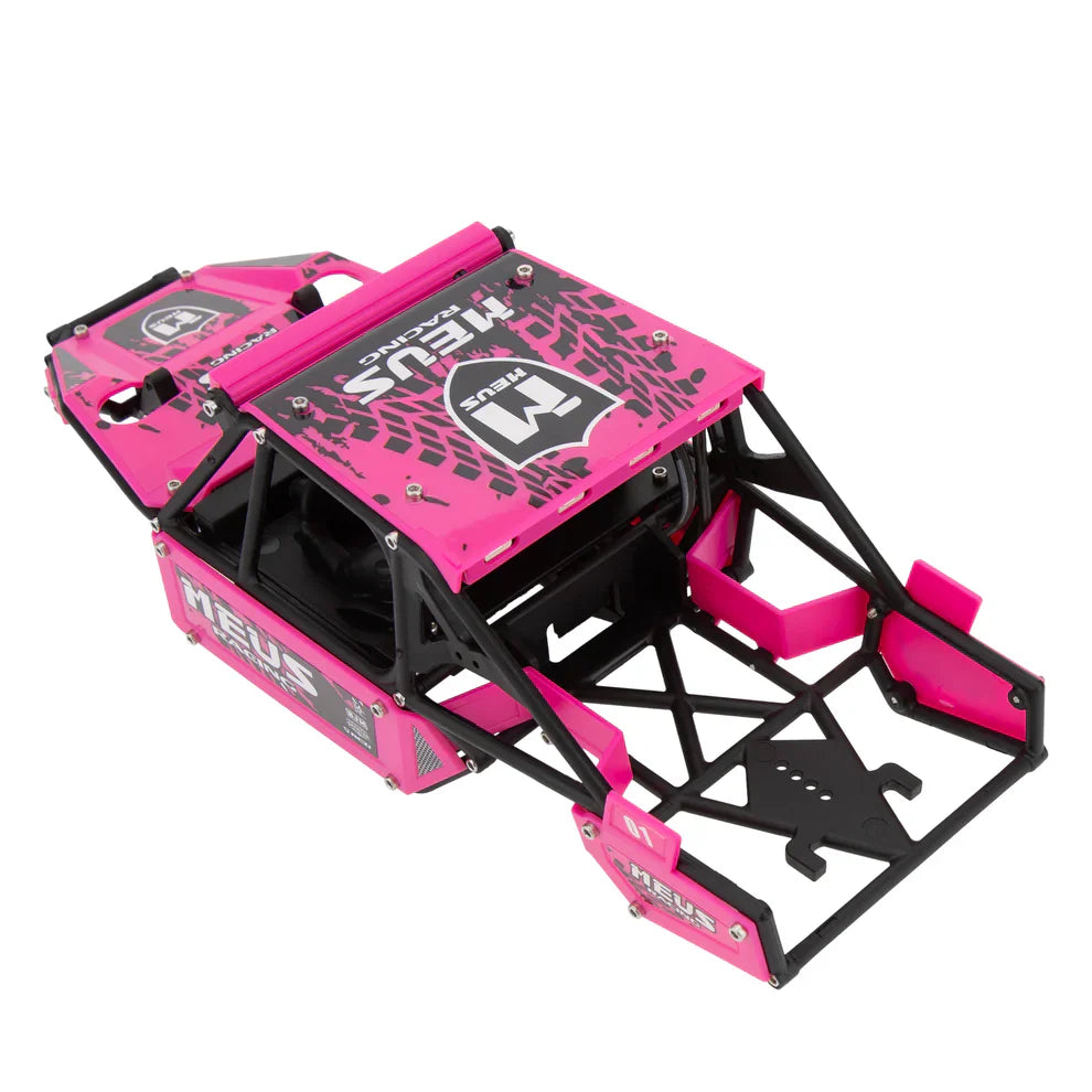 MEUS Racing SCX24 Mantis Roll Cage Body Shell Chassis Kit for 1/24 Axial SCX24 C10 Bronco Wrangler