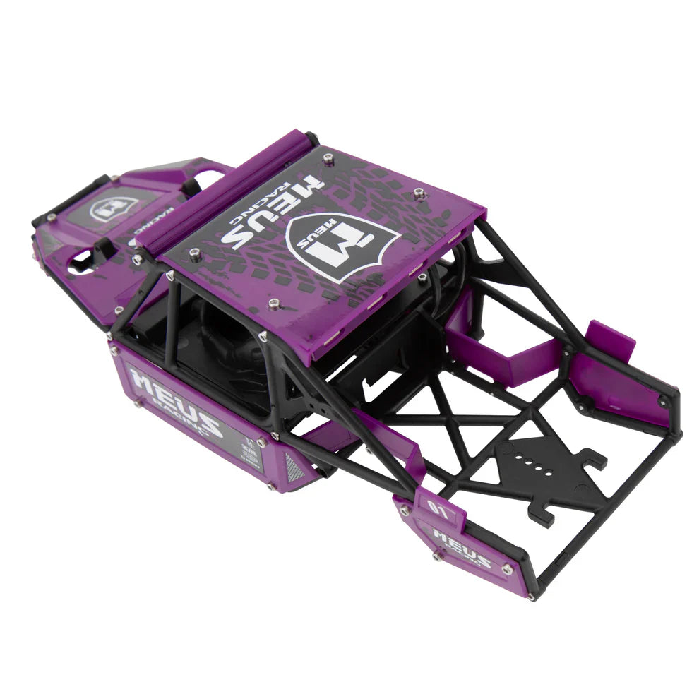 MEUS Racing SCX24 Mantis Roll Cage Body Shell Chassis Kit for 1/24 Axial SCX24 C10 Bronco Wrangler