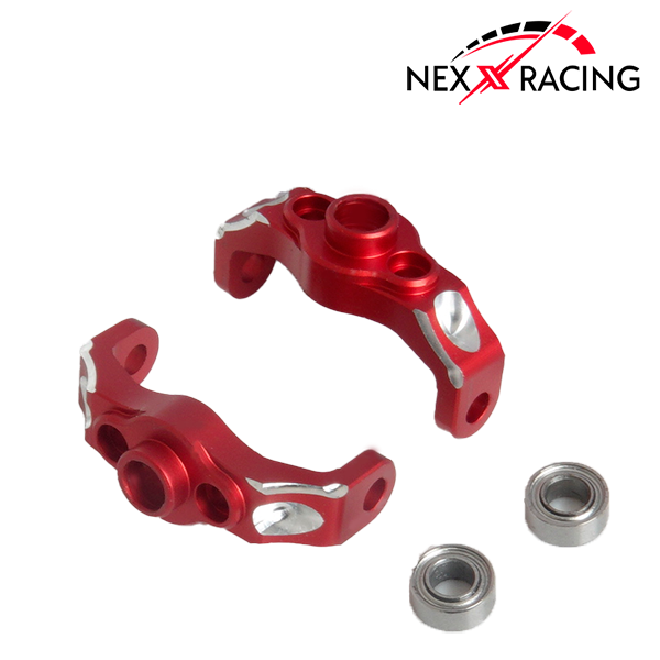 Nexx Racing CNC Alu C Hub Carriers for TRX-4M ( Included Bearing )-Red - HeliDirect