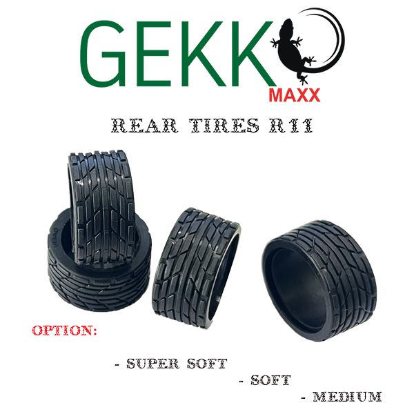 Gekko Maxx Rear Tires R11 (4pcs) - Medium - HeliDirect