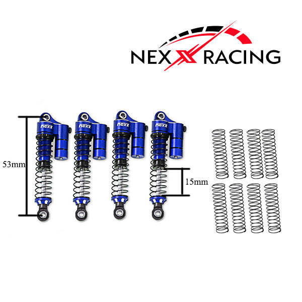 Nexx Racing 53mm Reservoir Shocks (4pcs) for CR18P EVO/EVO PRO/ HPI Venture 18 Flux/FX118