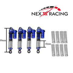 Nexx Racing 59mm Long Reservoir Shocks (4pcs) for CR18P EVO/EVO PRO/ HPI Venture 18 Flux/FX118