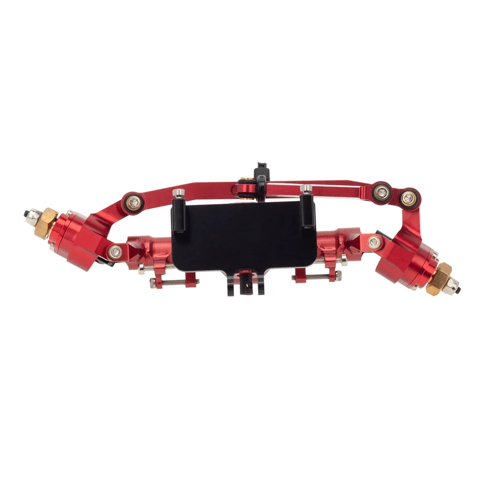 MEUS RACING 1/24 Scale Aluminum Alloy Axles Front and Rear Portal Axle Housing Assembly w/New C Knuckle for Axial SCX24 90081 C10 Jeep Upgrade Parts - RED