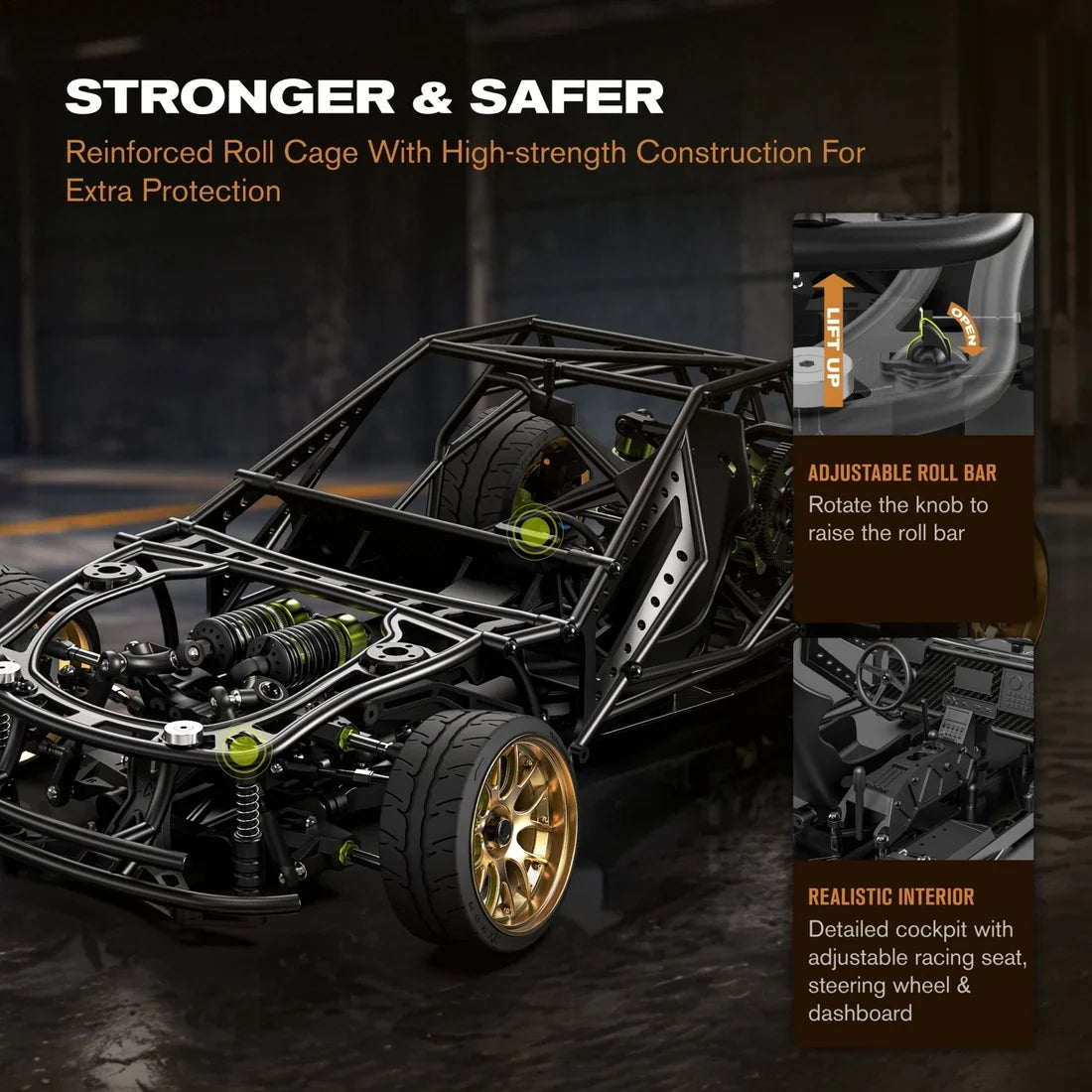 Rlaarlo 1/10 RWD RTR Brushless RC Drift Car
