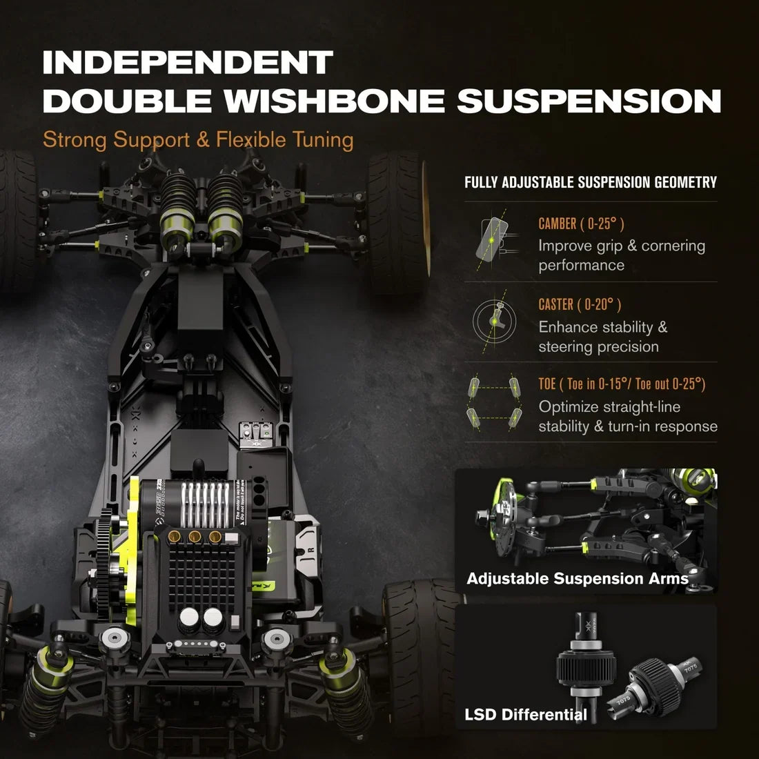 Rlaarlo 1/10 RWD RTR Brushless RC Drift Car