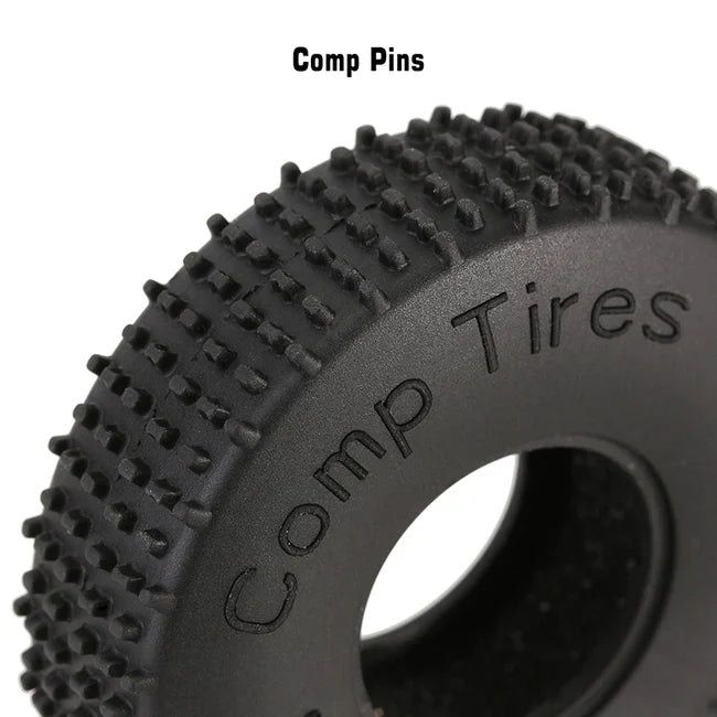 INJORA 1.0" 65*19mm Comp Pin Multi Terrains Tires for 1/24 RC Crawler Rock Buggy (4) - HeliDirect