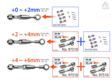 Drift ART DA3 Long UX-CVD (+2mm Each Side Than Normal) - 2pcs - HeliDirect