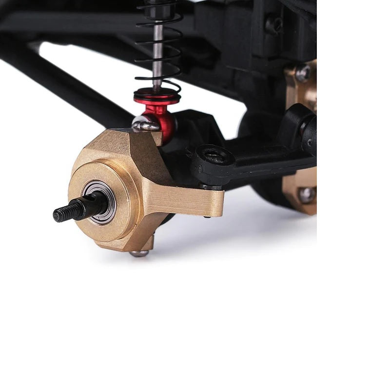 INJORA Brass Front Steering Knuckles - RC Counter Weights For Axial SCX24 - HeliDirect