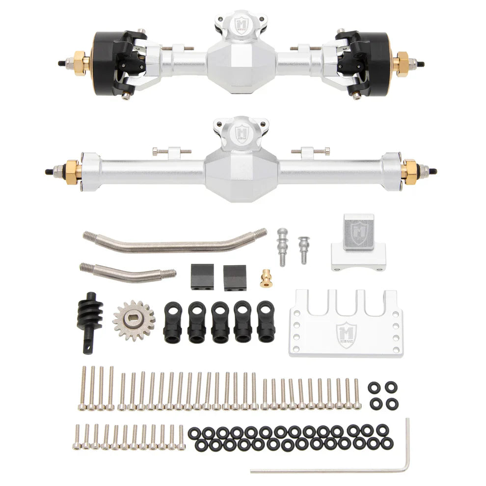 MEUS Racing SCX24 Metal Isokinetic Front and Rear Axles with 3-Section CVDs for 1/24 SCX24 Deadbolt C10 JLU Gladiator