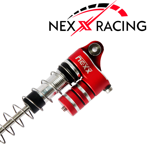Nexx Racing Reservoir Shock (4 pcs) for 1/24 AX24 - RED - HeliDirect