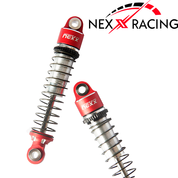 Nexx Racing Oil Shock (4pcs) for 1/18 TRX-4M - RED - HeliDirect