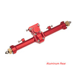 MEUS Racing 1/24 RC Crawler Car CNC Aluminum Front and Rear Axle for SCX24 90081 C10 1/24 RC Crawler Car CNC Aluminum Front and Rear Axle for SCX24 90081 C10 Jeep (Red)
