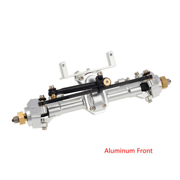 MEUS Racing 1/24 RC Crawler Car CNC Aluminum Front and Rear Axle for SCX24 90081 C10 1/24 RC Crawler Car CNC Aluminum Front and Rear Axle for SCX24 90081 C10 Jeep (Silver)