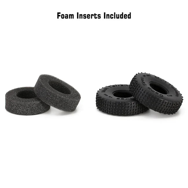 INJORA 1.0" 65*19mm Comp Pin Multi Terrains Tires for 1/24 RC Crawler Rock Buggy (4) - HeliDirect
